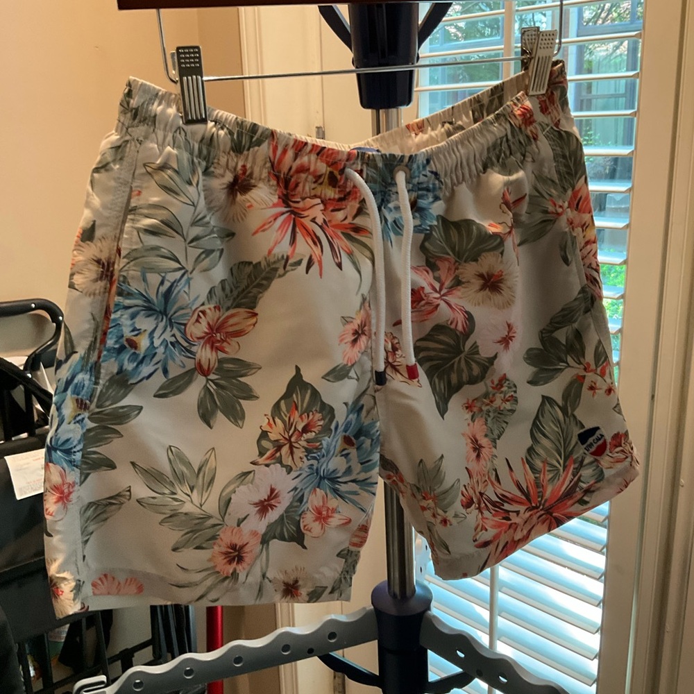 Floral Print Men's Swim Trunks Medium Cala France
